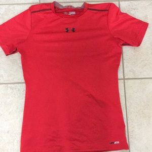 Red Under Armour shirt